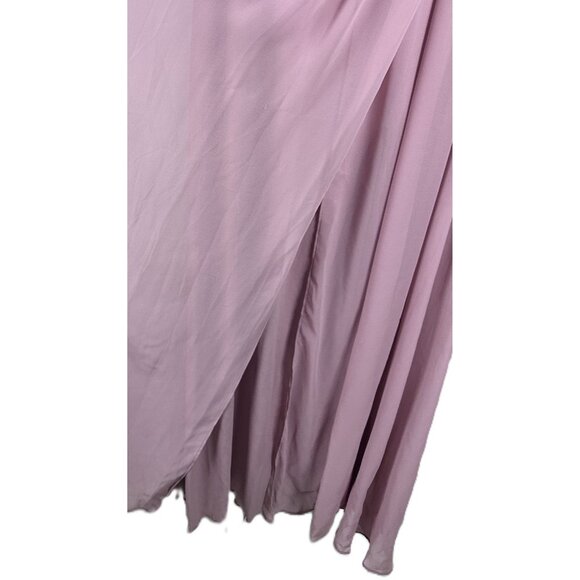 City Studio Juniors Ladies Pink Illusion Tulip Long Evening Gown Dress Sz 15/XL - Picture 4 of 12